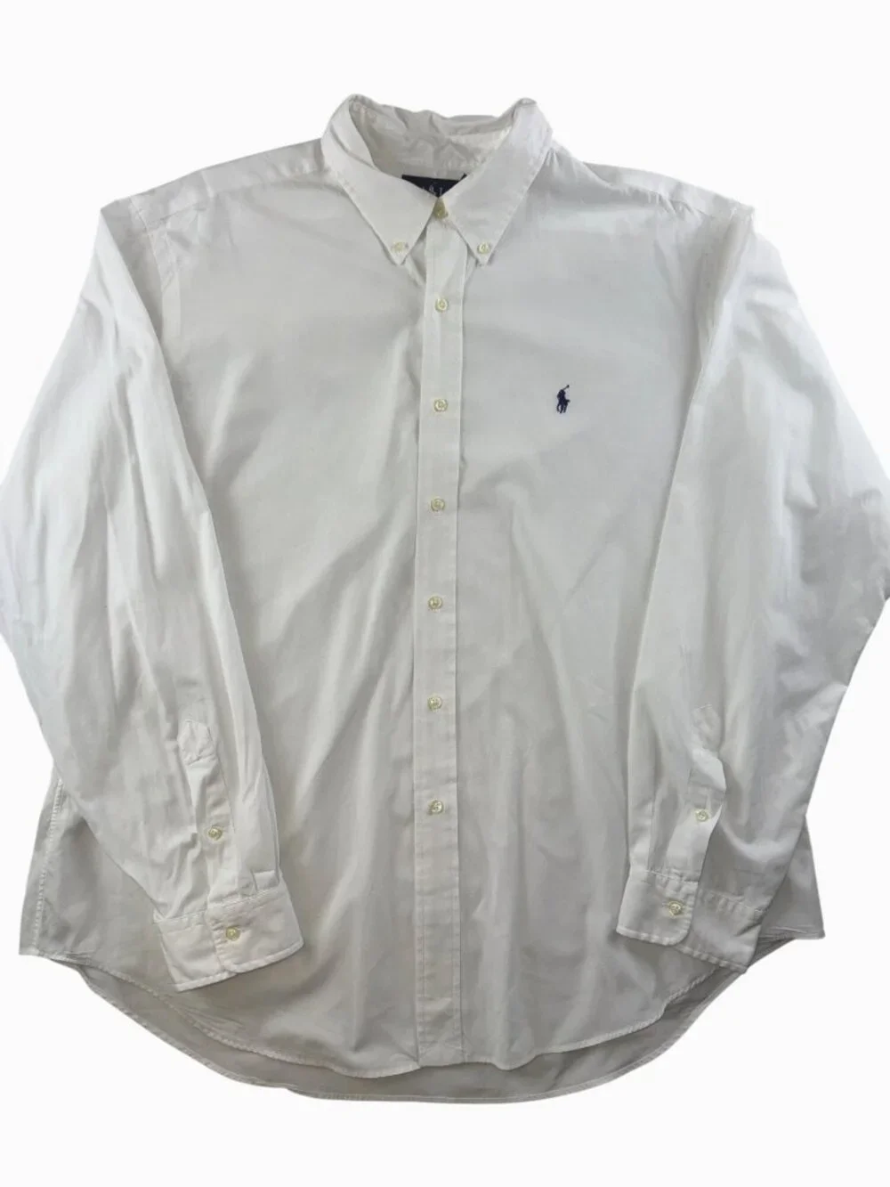 Ralph Lauren Men's XXL White Oxford Button Down Shirt Classic Fit Pony Office